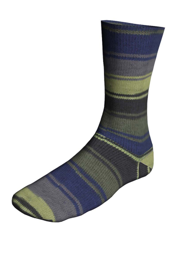Twin SOXX 6-FACH - grün/navy - Lang Yarns Sockenwolle
