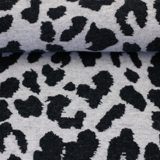 Jacquard Jersey - Leo schwarz/weiß - Emily von Swafing