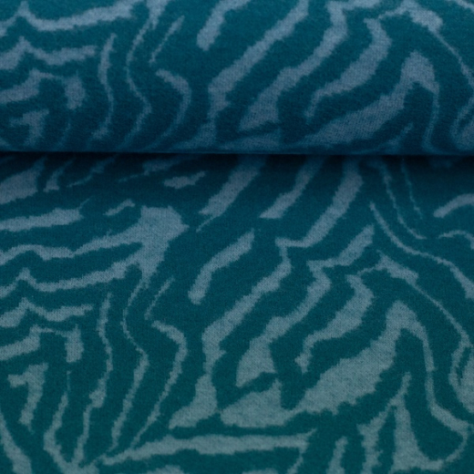 Jacquard Jersey - Tiger provincial blue & Gulf Coast - Emily von Swafing