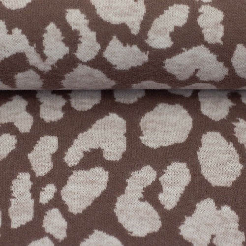 Jacquard Jersey - Leo Peppercorn & naturweiß - Emily von Swafing