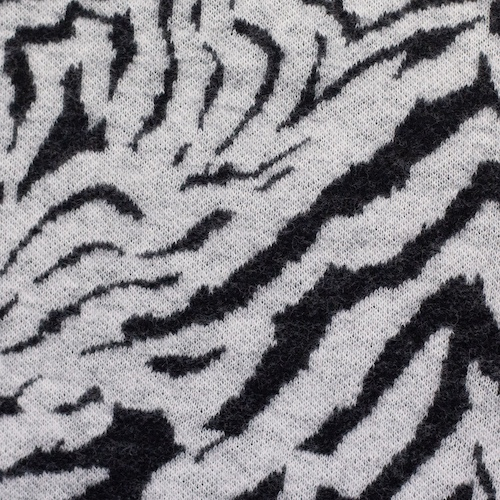 Jacquard Jersey - Tiger schwarz / weiß - Emily von Swafing