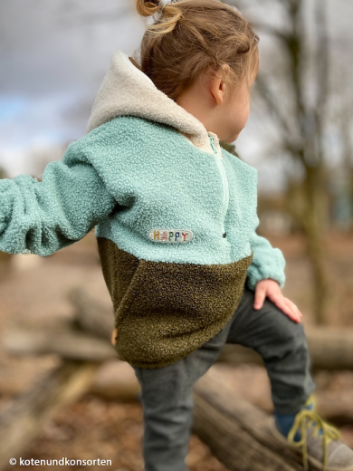 Teddy – Bouclé-Fleece in braun