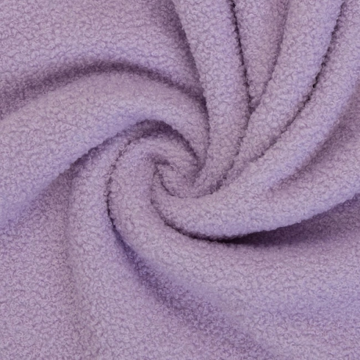 Teddy – Bouclé-Fleece in flieder