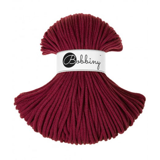 Bobbiny Premium 5 mm Flechtkordeln in Wine Red