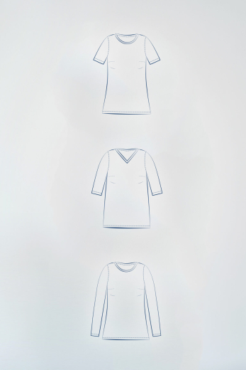 Fadenkäfer Papierschnittmuster Basicshirt DAMEN  • Gr. 32 - 58