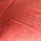 Musselin Lochstickerei orange