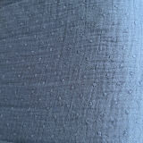 Musselin mit Tupfen in Jeansblau