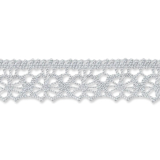 Klöppelspitze 16 mm mittelgrau