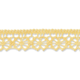 Klöppelspitze 16 mm gelb