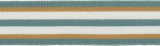Band 25 mm gestreift türkis, ocker, weiß Band 25 mm gestreift türkis, ocker, weiß