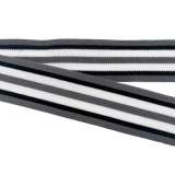 Band 25 mm gestreift grau, schwarz, weiß Band 25 mm gestreift grau, schwarz, weiß