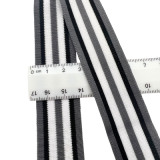 Band 25 mm gestreift grau, schwarz, weiß Band 25 mm gestreift grau, schwarz, weiß