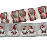 Webband 20mm Muster Weihnachtszwerge Webband 20mm Muster Weihnachtszwerge