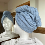 Turbanhandtuch in hellblau