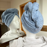 Turbanhandtuch in hellblau