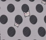 Baumwolljersey Druck grau – Bären & Kringel –