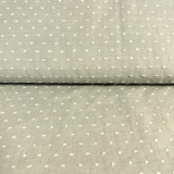 Baumwoll Voile mit aufgestickten Punkten in hellgrün