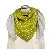 Wickelschal mit Punkten in grün mit Punkten