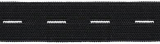 Knopfloch Elastic 20mm schwarz