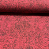 French Terry - Jeans Optik dunkelrot