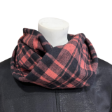 karierter Loopschal aus Jacquard Jersey in terracotta