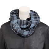 karierter Loopschal aus Jacquard Jersey in smaragd karierter Loopschal aus Jacquard Jersey in smaragd