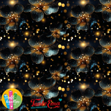 French Terry Golden Elegance