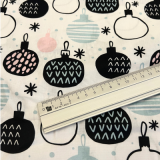 Baumwollstoff - Christbaumkugeln hell Baumwollstoff - Christbaumkugeln hell