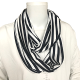 Viskoseloop schwarz-weiß gestreift