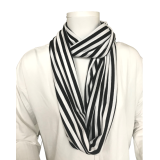 Viskoseloop schwarz-weiß gestreift