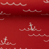 Fiete Nano-Softshell mit Fleece-Innenseite Anker, Wellen rot