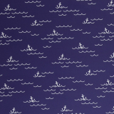 Fiete Nano-Softshell mit Fleece-Innenseite Anker, Wellen blau