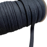 Flachkordel 10mm tiefschwarz (fb.802) Flachkordel 10mm tiefschwarz (fb.802)