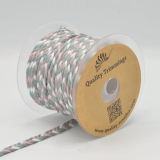 Flachkordel Multicolor 8mm old rose (fb.513)