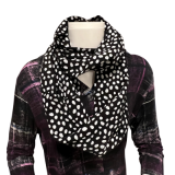 Loopschal aus Musselin mit Tupfen