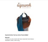 Anleitung in Papierform - asymmetrisches Tuch aus einem Poema Bobbel