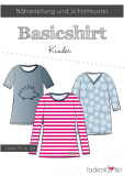 Fadenkäfer Papierschnittmuster Basicshirt Kinder  • Gr. 74 - 164