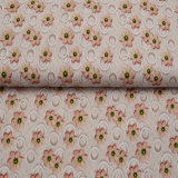 Dekostoff -Premium Collection-Blumen Kreise- Made in Spain