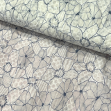 Ausbrenner Druck floral - Baumwolle