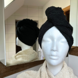 Turbanhandtuch in schwarz Turbanhandtuch in schwarz