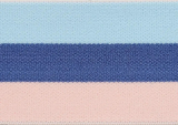 Gummiband 40mm Streifen blau, rosa (fb.66)