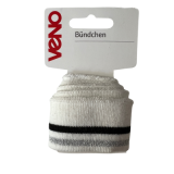 Bündchen weiß-schwarz-silber gestreift