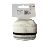 Bündchen weiß-schwarz-silber gestreift