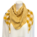 Musselintuch kariert senfgelb Musselintuch kariert senfgelb