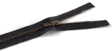 Reißverschluss schwarz - gold 6cm - nicht teilbar