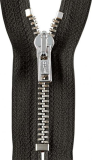 Reißverschluss dunkelgrau - silber 10cm - nicht teilbar Reißverschluss dunkelgrau - silber 10cm - nicht teilbar