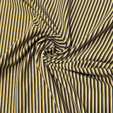 Baumwolljersey - grau senf gestreift