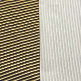 Baumwolljersey - grau senf gestreift