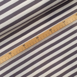 HDS Stoffe • Baumwolljersey Streifen Grau