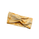 Knotenstirnband gelb mit Streifen Knotenstirnband gelb mit Streifen